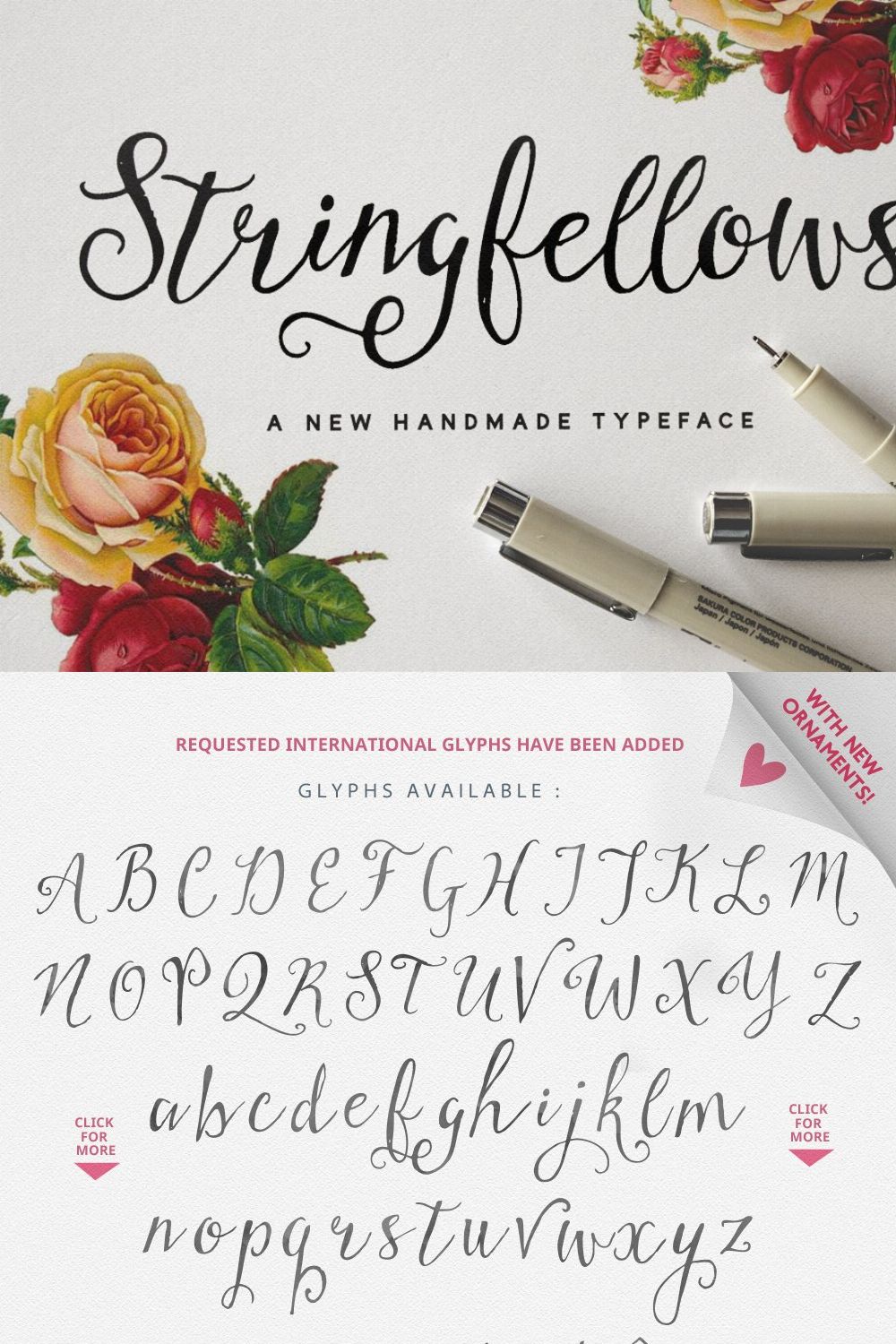 Stringfellows Typeface pinterest preview image.