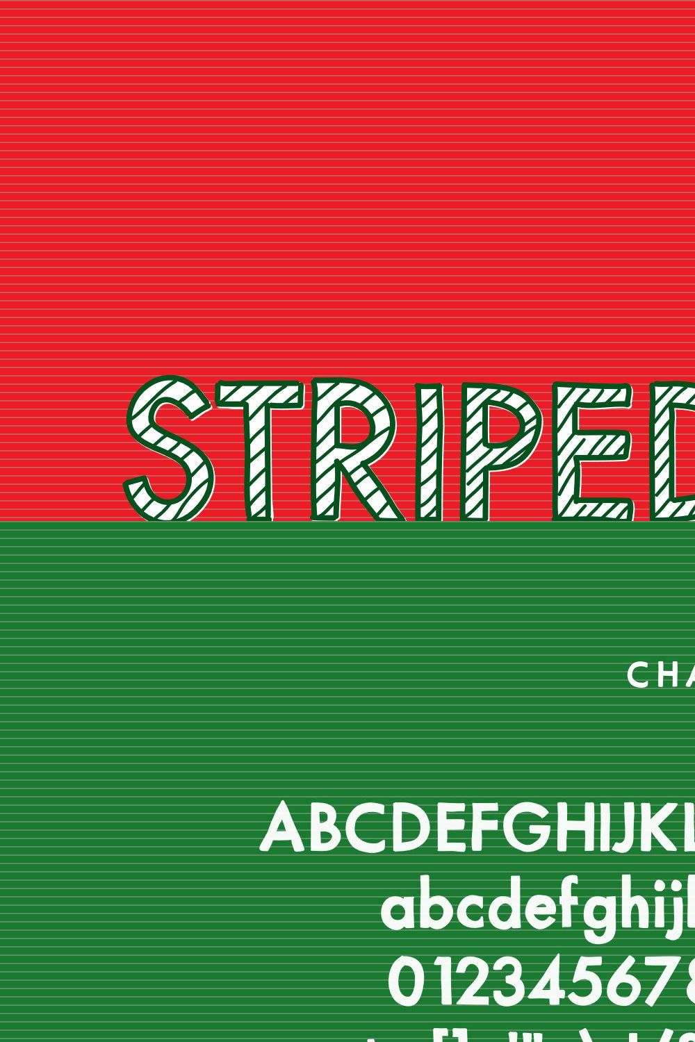 Striped & Solid—A Christmas Font Duo pinterest preview image.