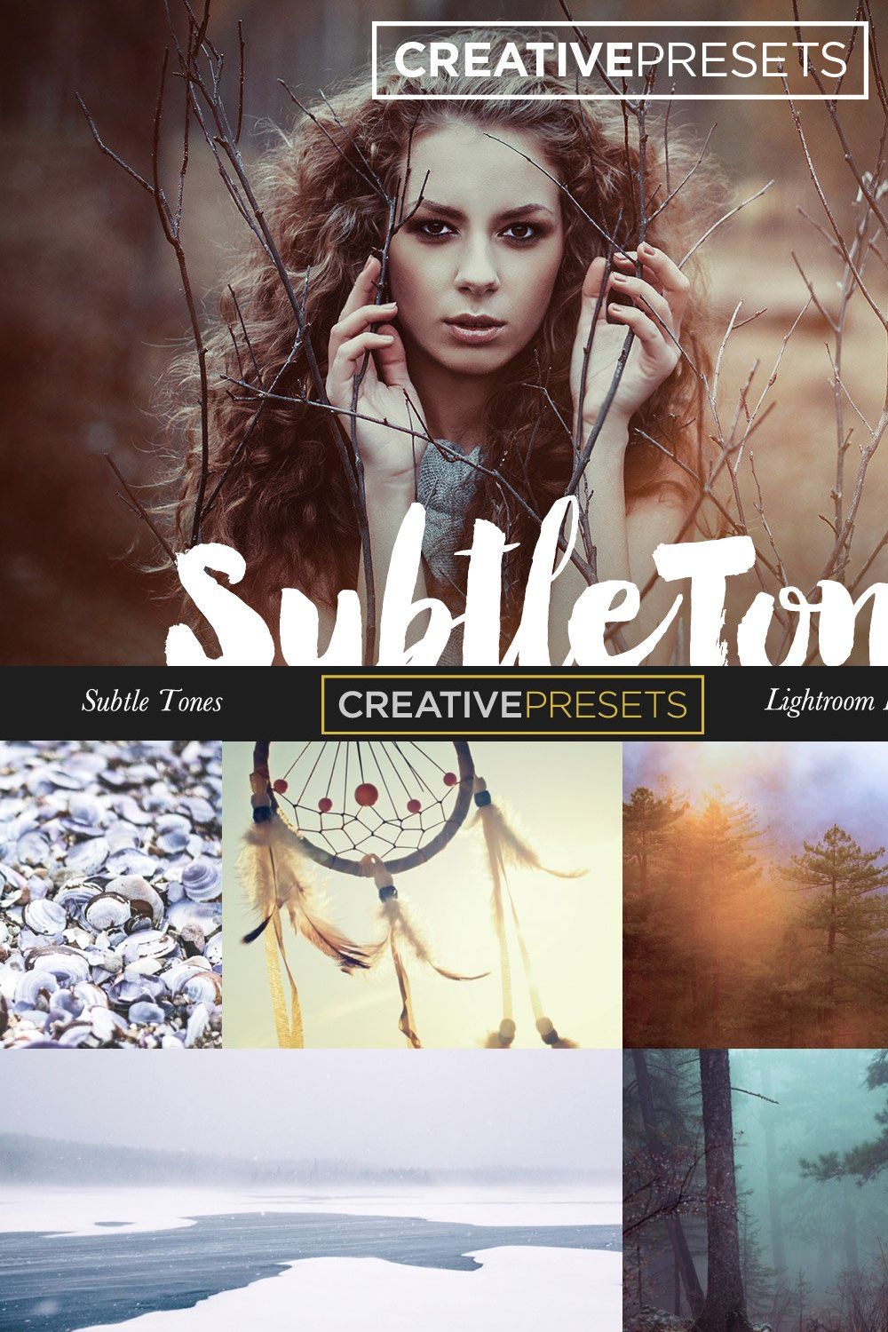 SubtleTones ~ 30 Lightroom Presets pinterest preview image.