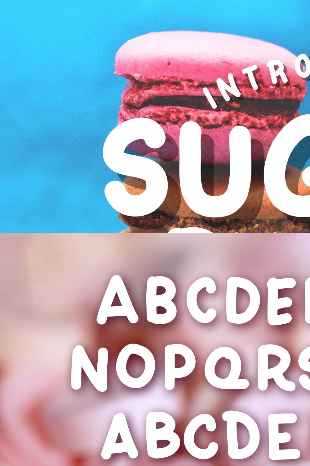 Sugar Babe hand-lettered font pinterest preview image.