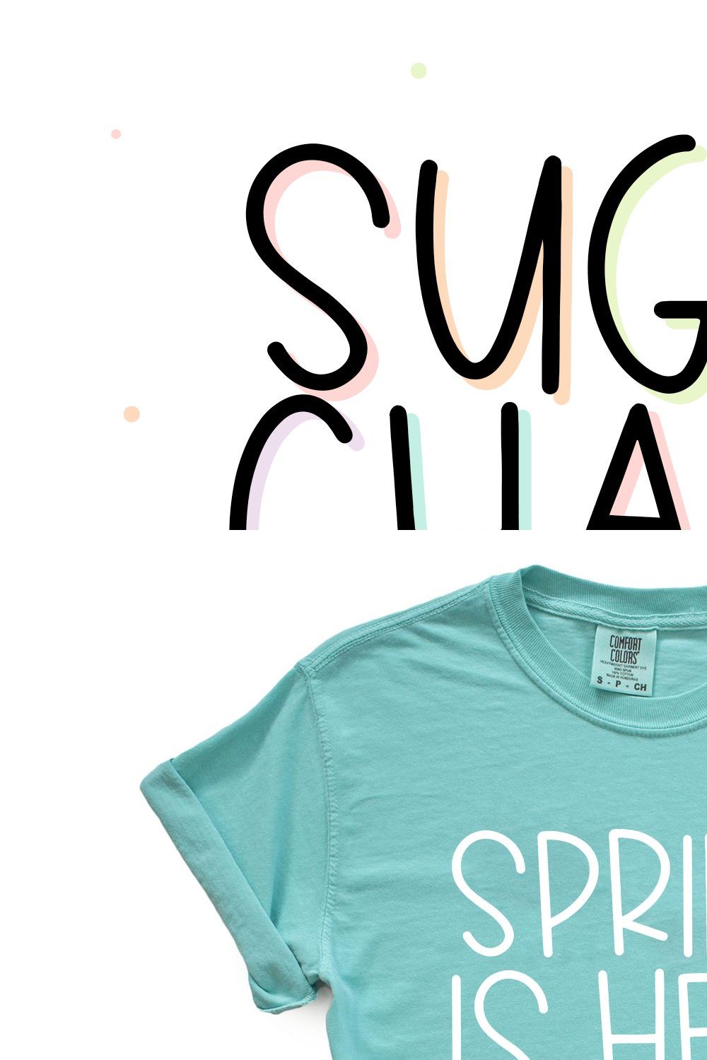 Sugar Charm | Thin Handwritten Font pinterest preview image.