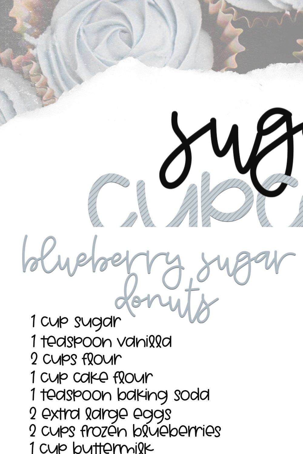 Sugar Cupcake - Handwritten Font Duo pinterest preview image.