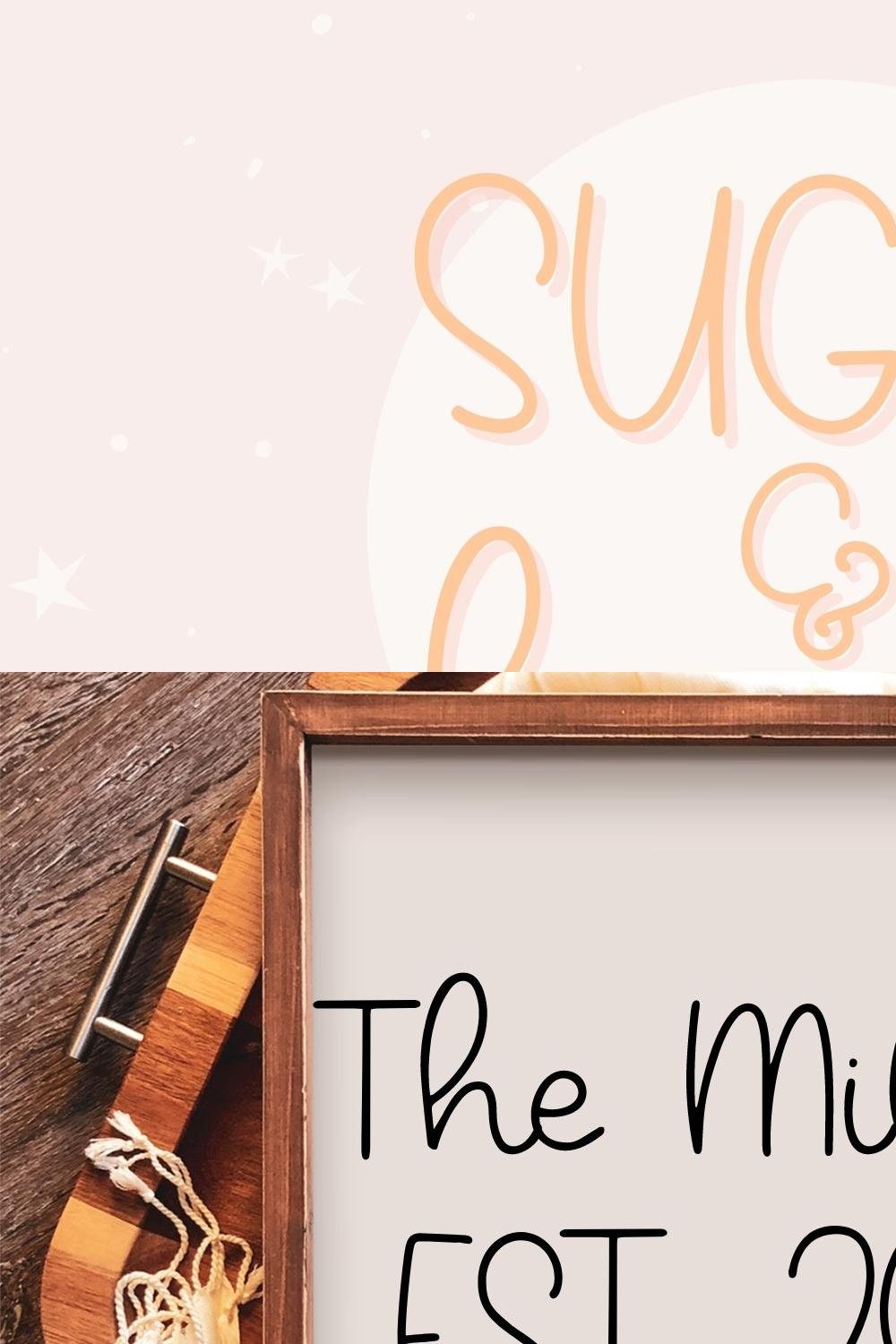 Sugar & Honey, Cute Handwritten pinterest preview image.