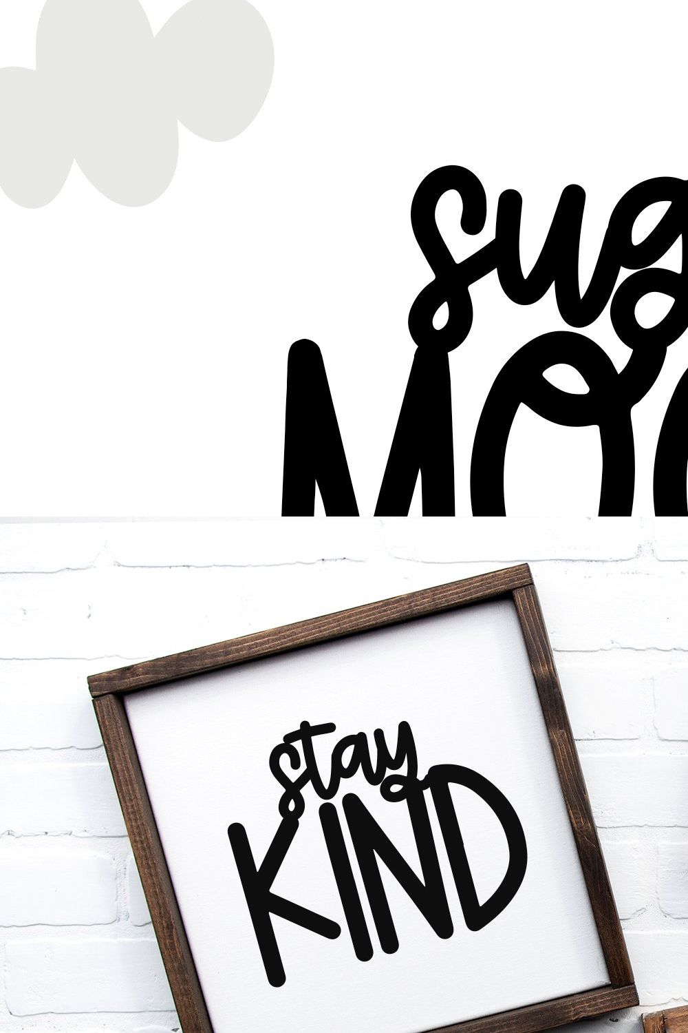 Sugar Moon | Handwritten Font Duo pinterest preview image.