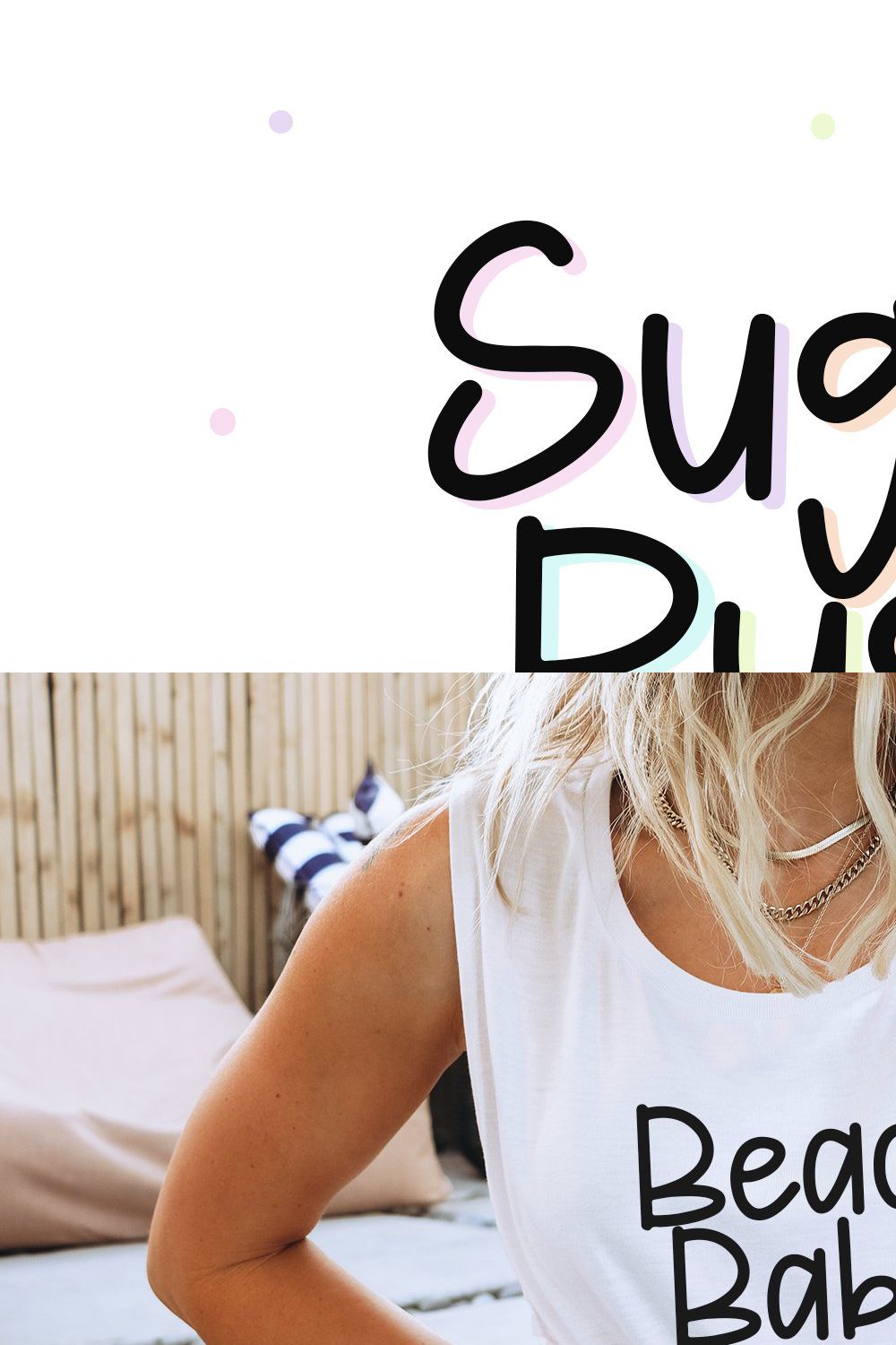 Sugar Rush | Fun Handwritten Font pinterest preview image.