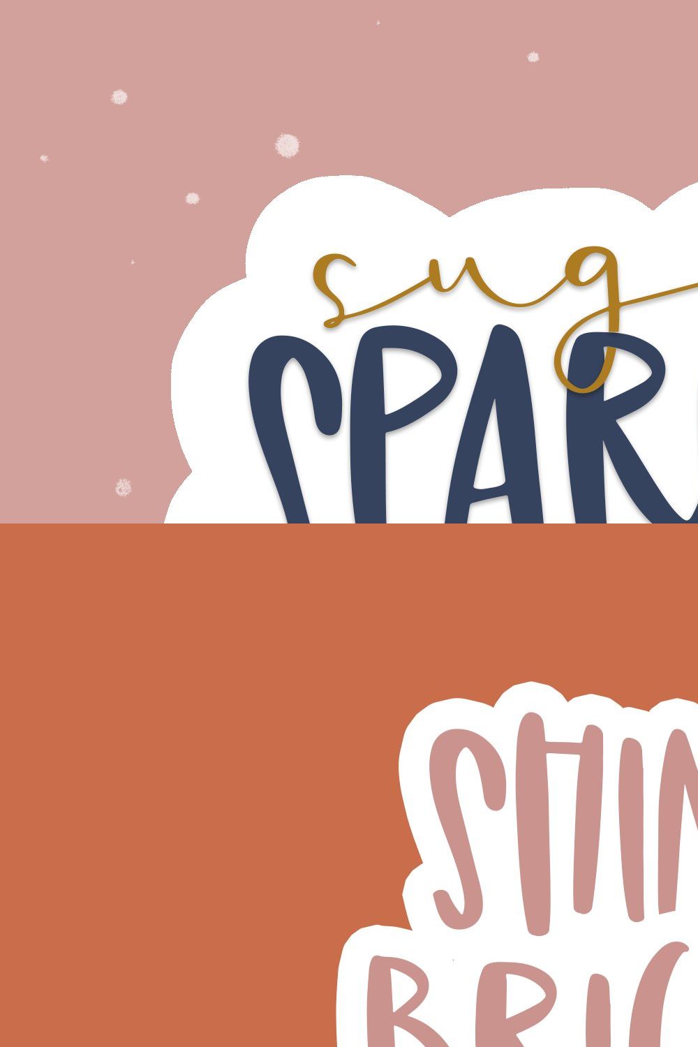 Sugar Sparkle | Font Duo pinterest preview image.