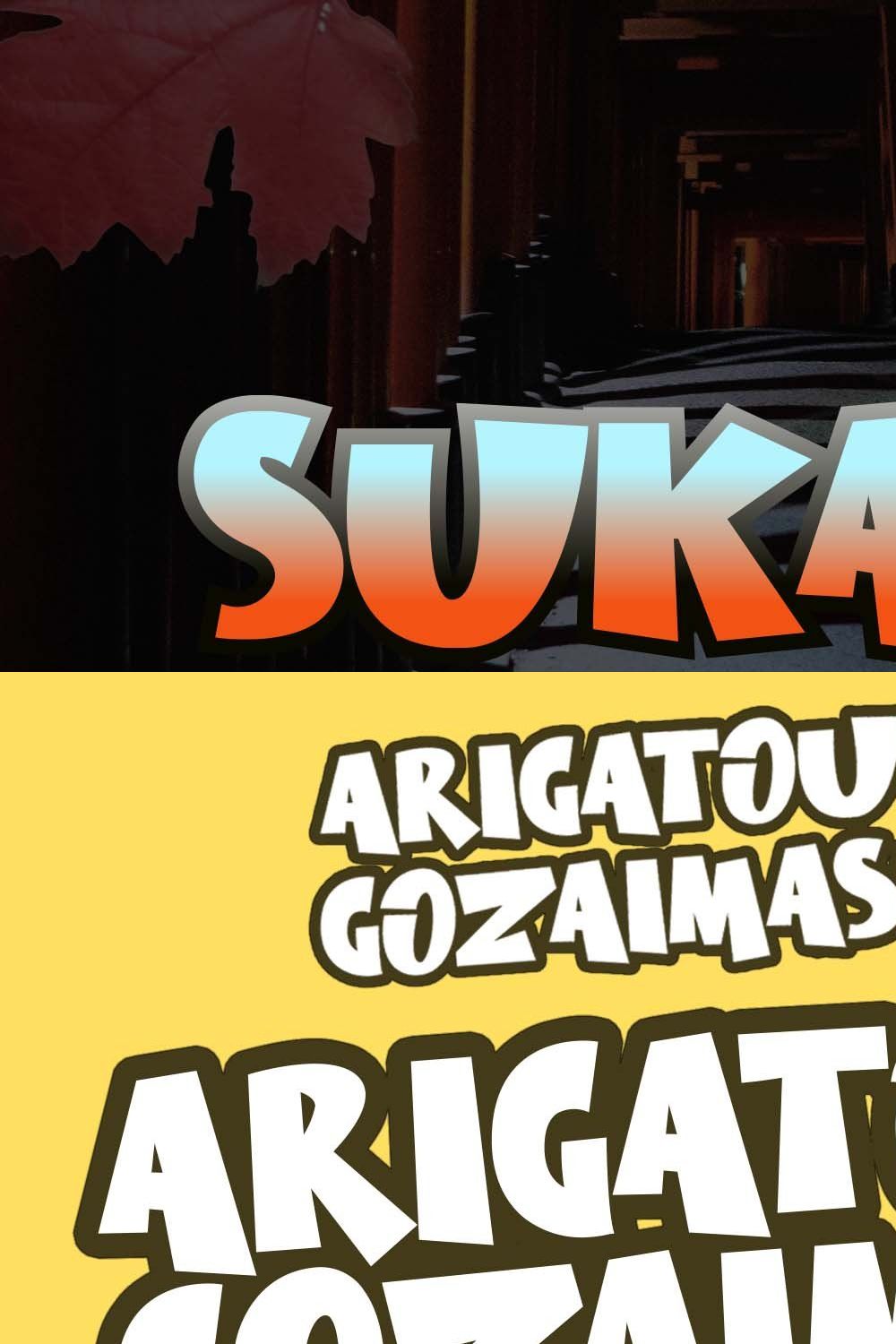 Sukachi - Display Font pinterest preview image.