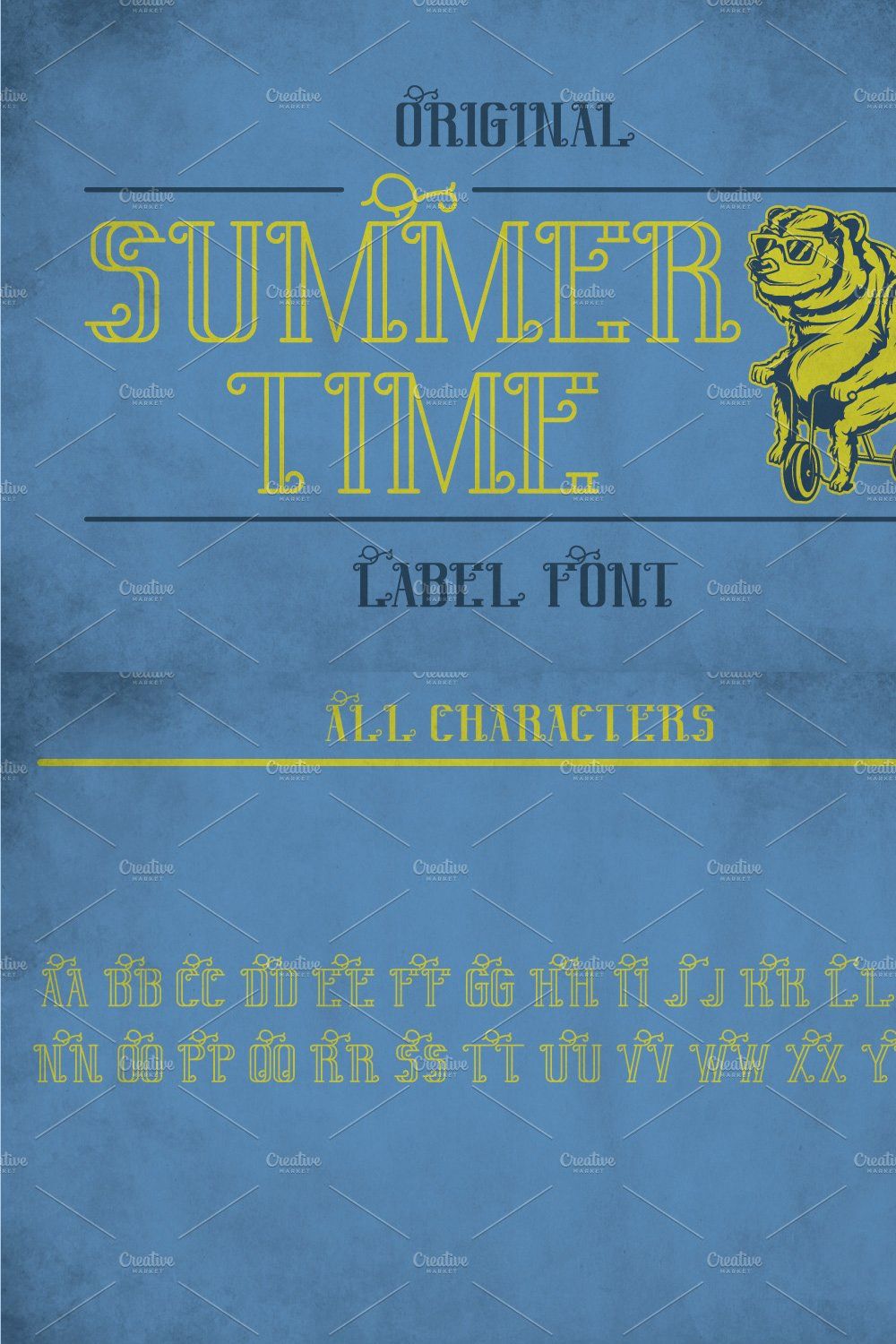 Sumer Time Modern Label Typeface pinterest preview image.