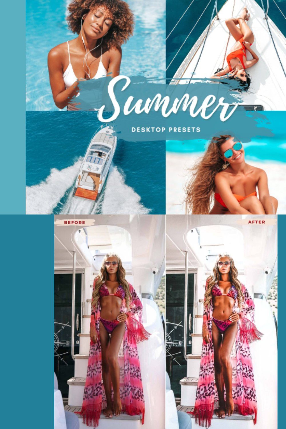 SUMMER BLOG Desktop Lightroom Preset pinterest preview image.