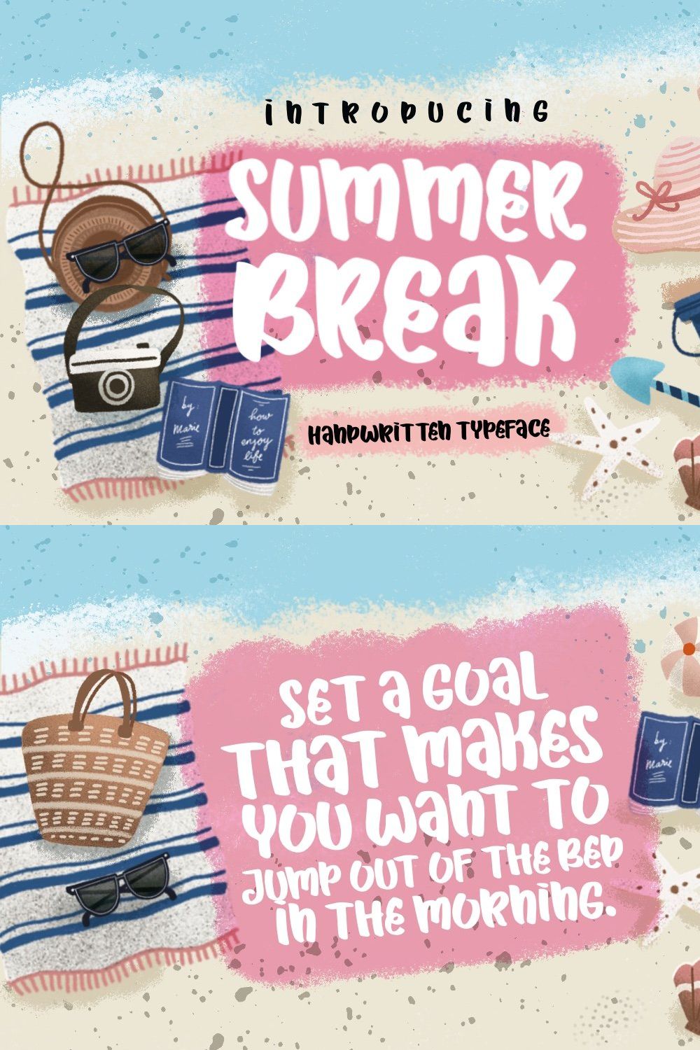 Summer Break pinterest preview image.