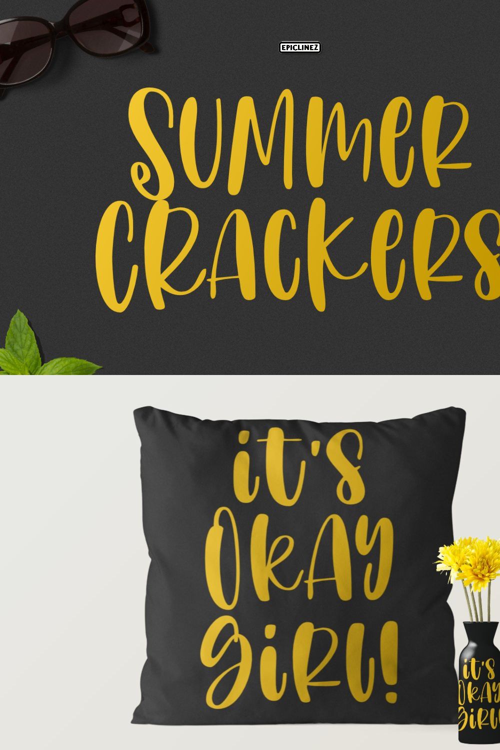 Summer Crackers | A Fun Font pinterest preview image.