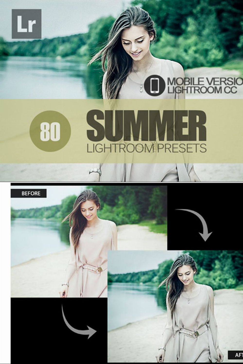 Summer Lightroom Mobile Presets pinterest preview image.