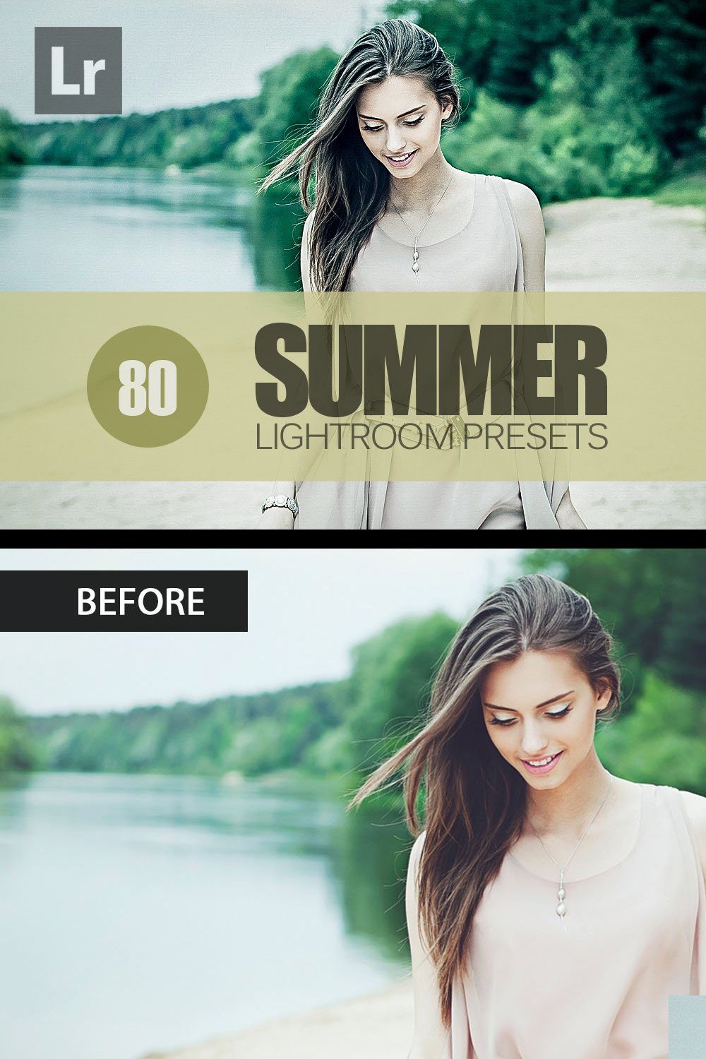 Summer Lightroom Presets Bundle pinterest preview image.