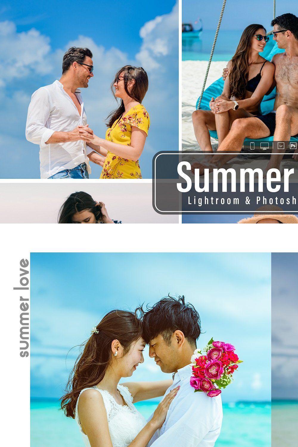 Summer Love Lightroom Presets pinterest preview image.