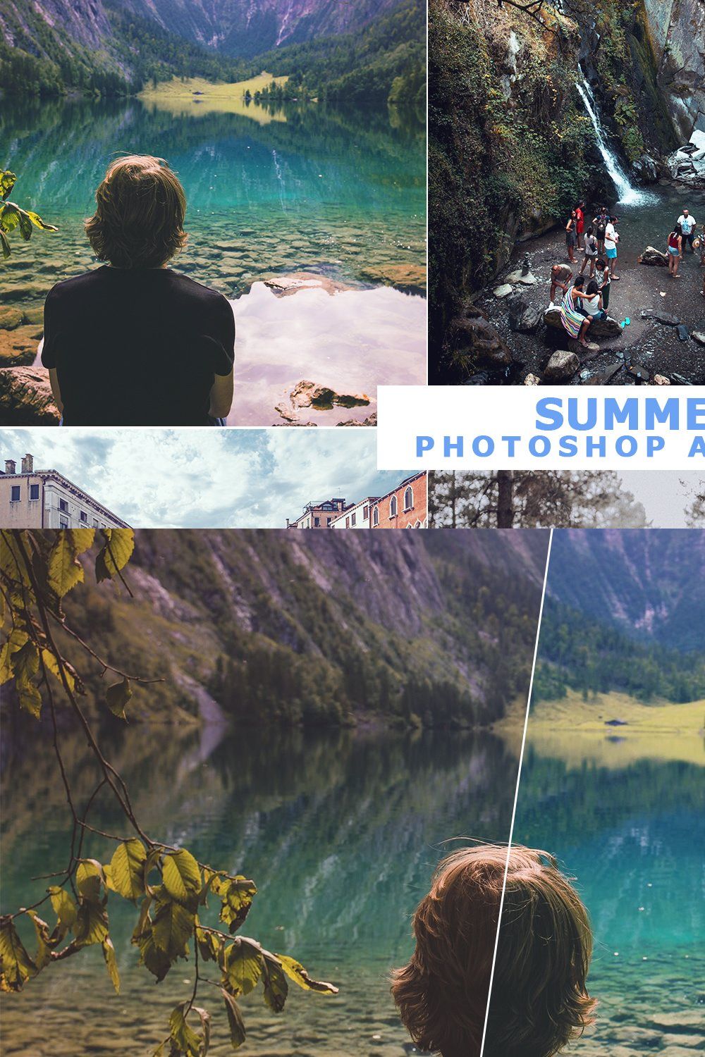 Summer Photoshop Actions pinterest preview image.