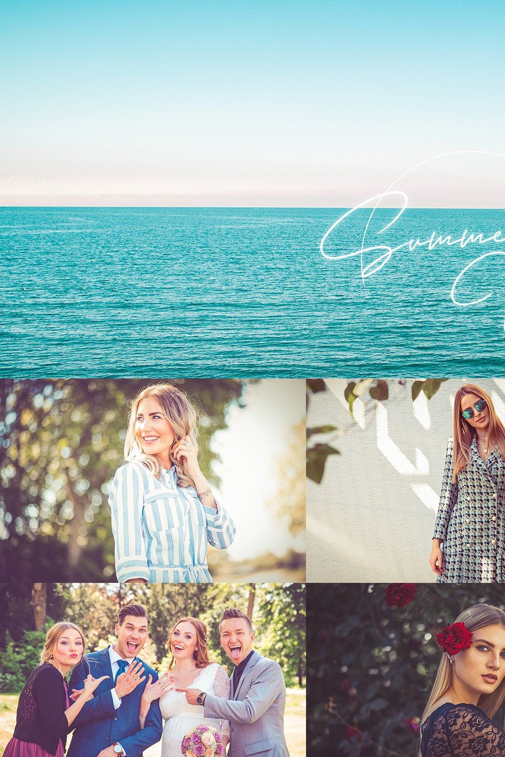 Summer Vibes 12 Lightroom Presets pinterest preview image.