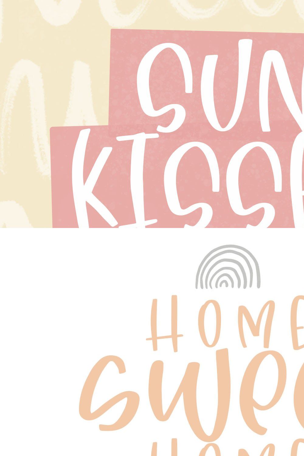 Sun Kissed Hand Lettered Font pinterest preview image.