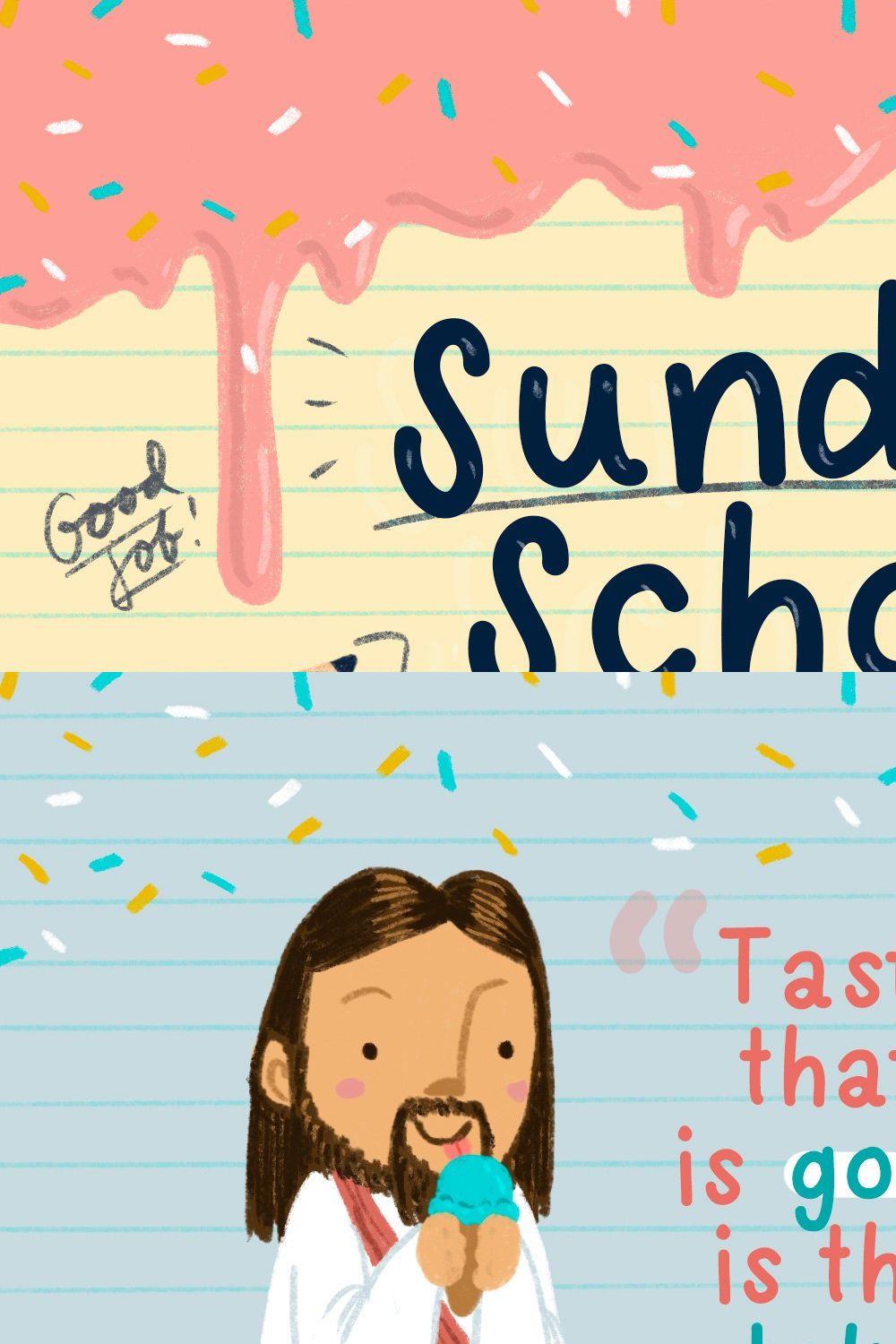 Sundae School Font pinterest preview image.