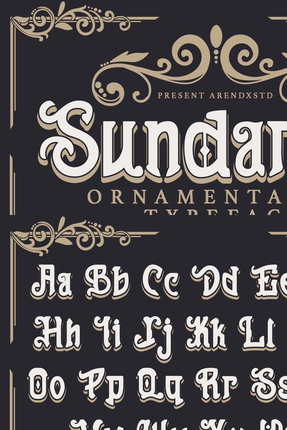 Sundarta - Vintage Typeface pinterest preview image.