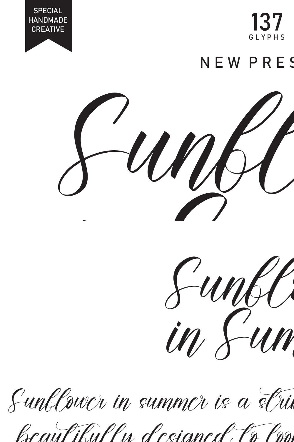 Sunflower In Summer Font pinterest preview image.