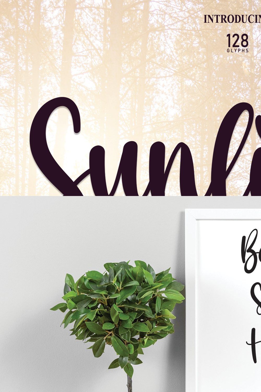 Sunlight | Script Font pinterest preview image.