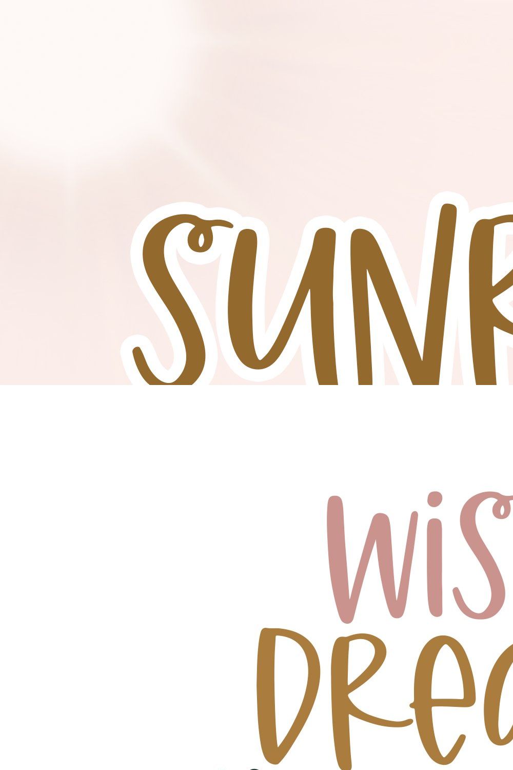Sunray | Quirky Handwritten Font pinterest preview image.