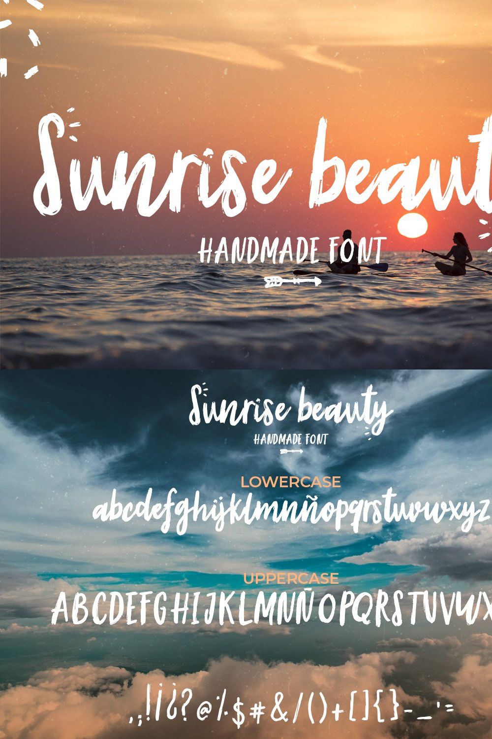 Sunrise | Handmade font + extras! pinterest preview image.
