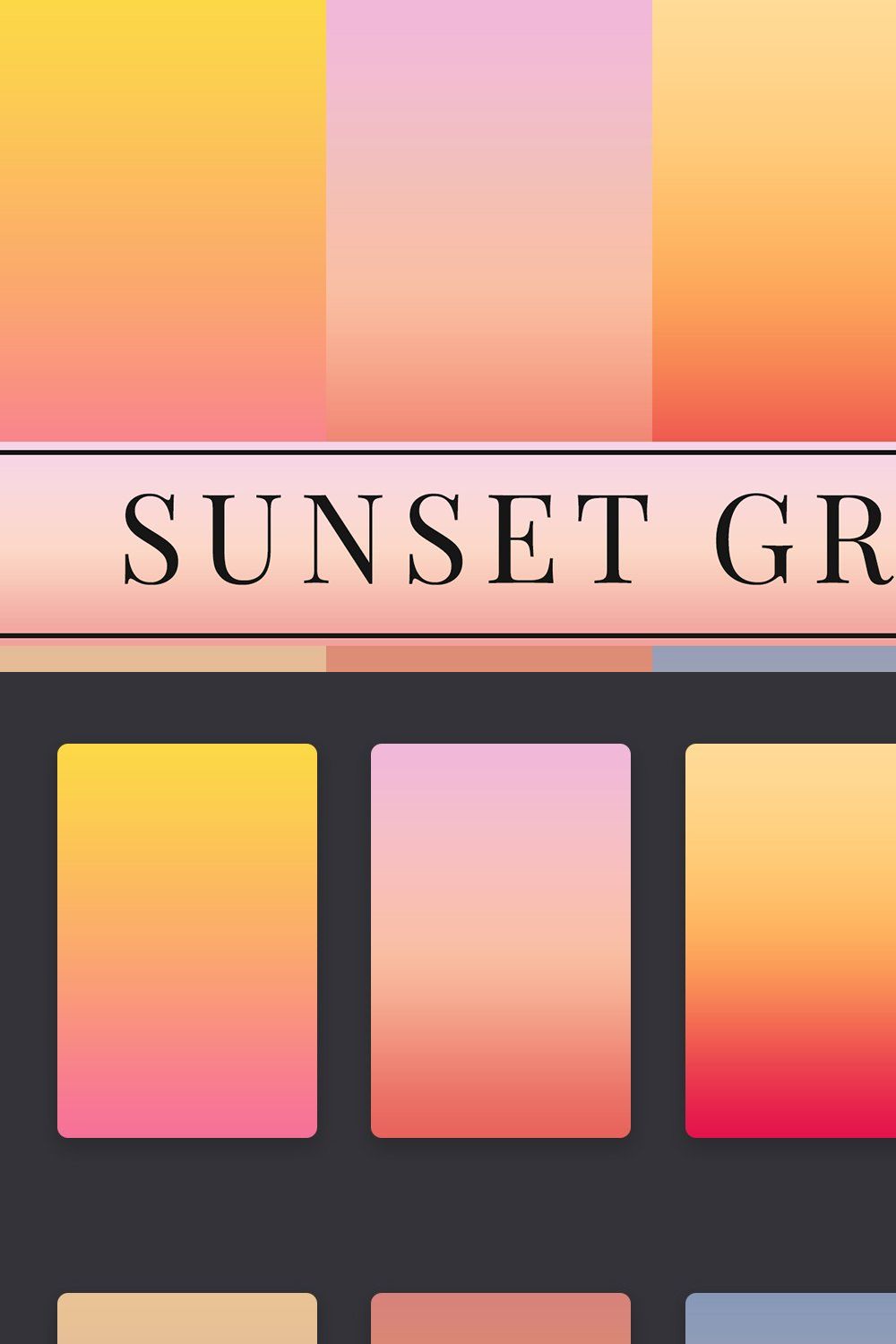 Sunset Gradients pinterest preview image.