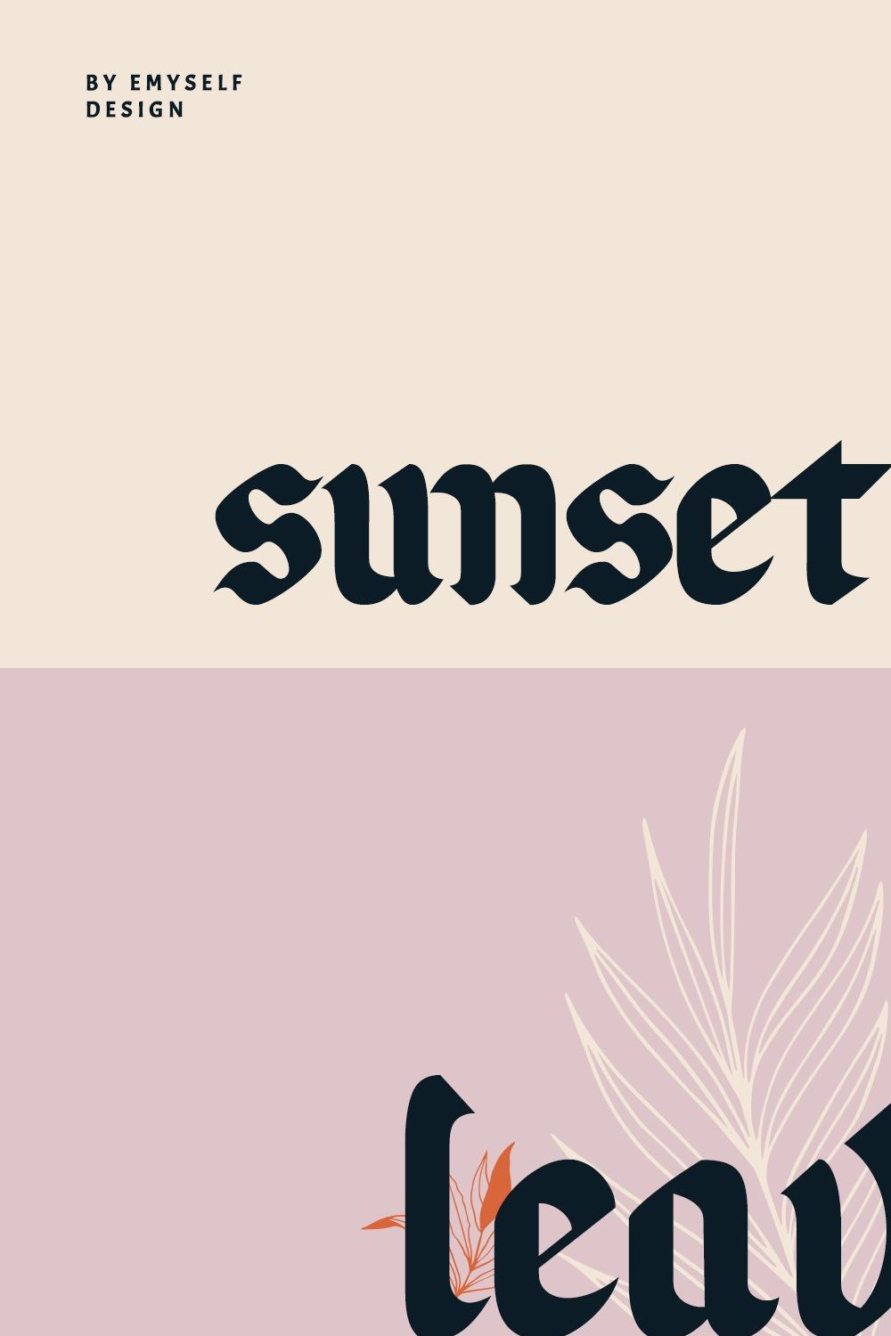 Sunset Road Typeface pinterest preview image.
