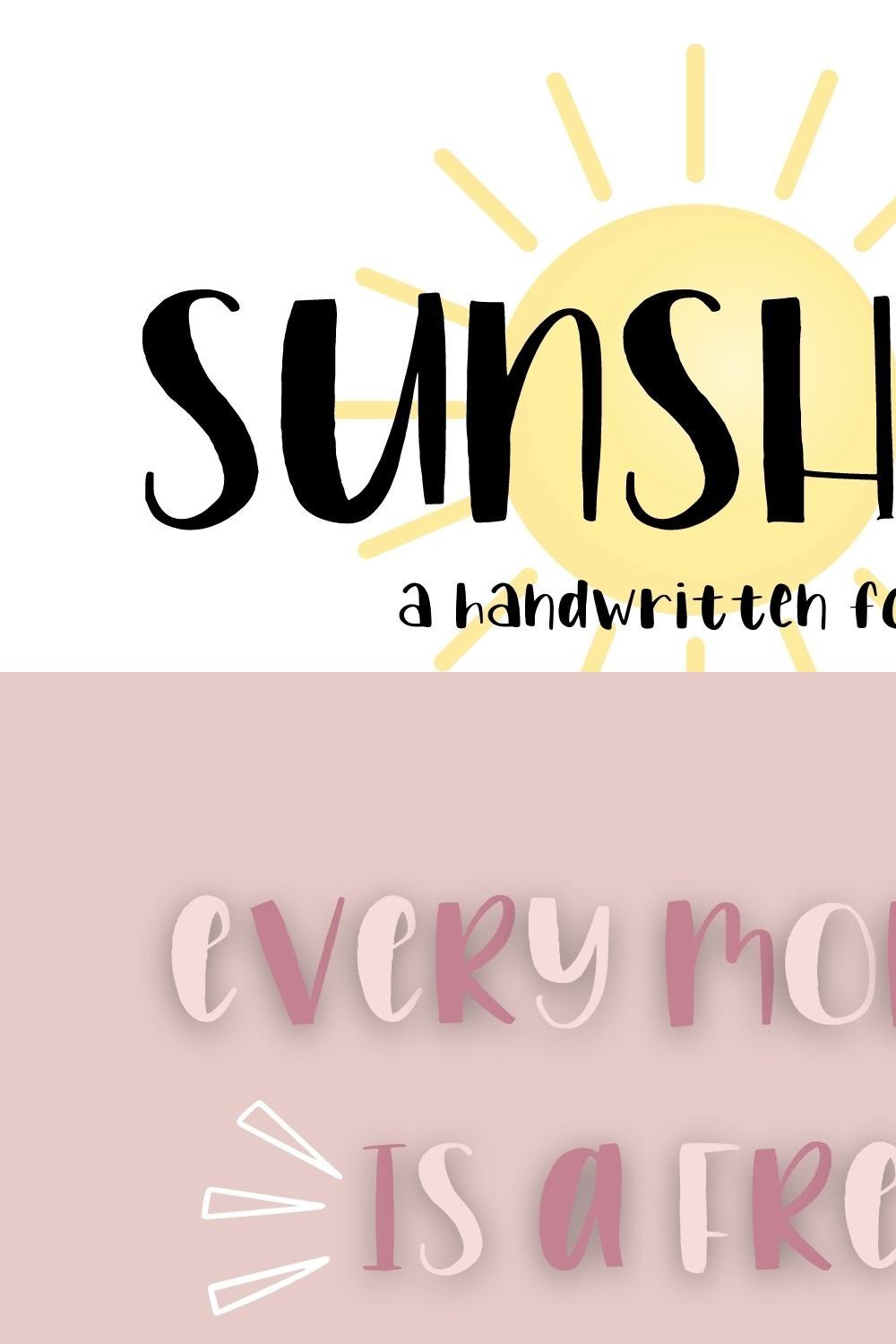 Sunshine Handwritten Font pinterest preview image.