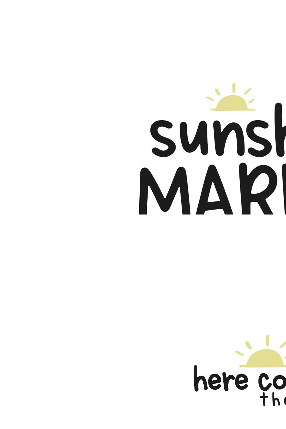 Sunshine Market - Handwritten Font pinterest preview image.