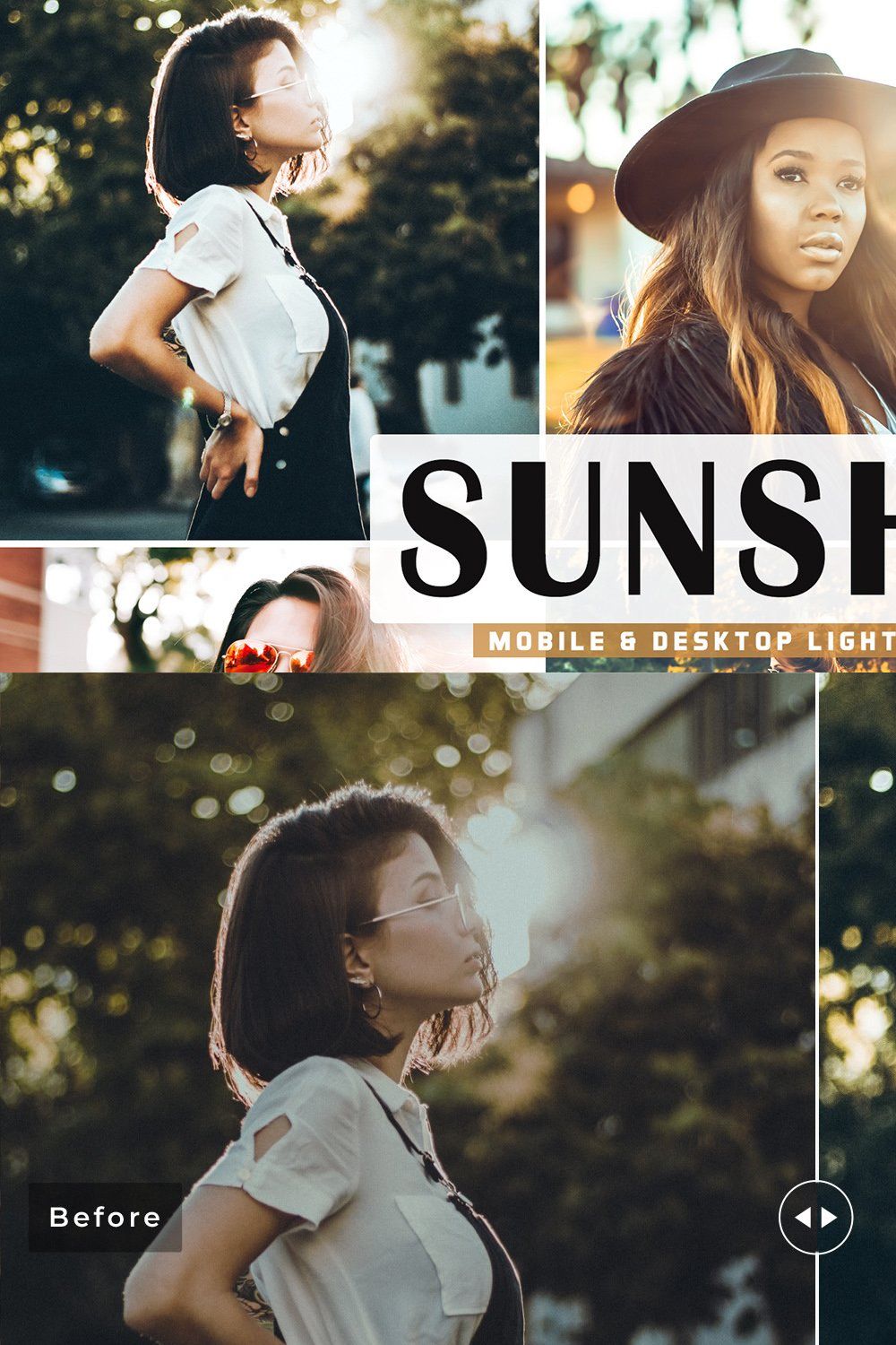 Sunshine Pro Lightroom Presets pinterest preview image.