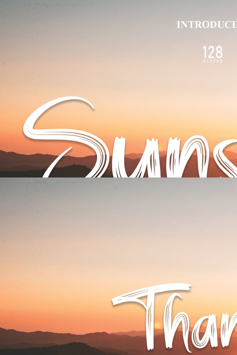 Sunshine | Script Font pinterest preview image.