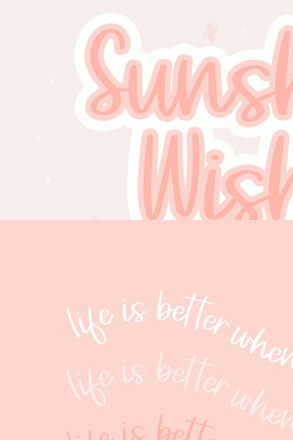 Sunshine Wishes Handwritten Script pinterest preview image.