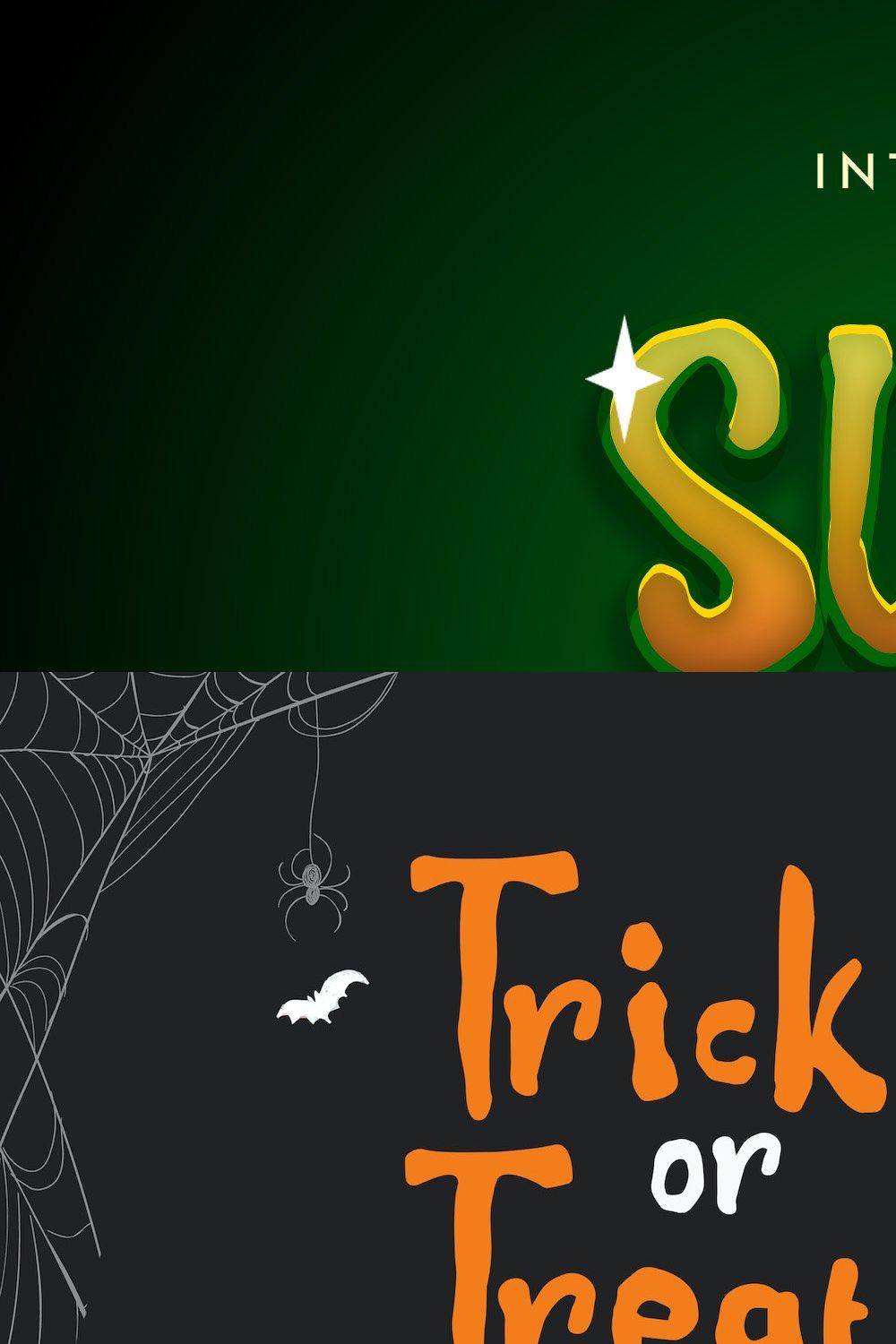 Super Wadon - Haunted Display Font pinterest preview image.