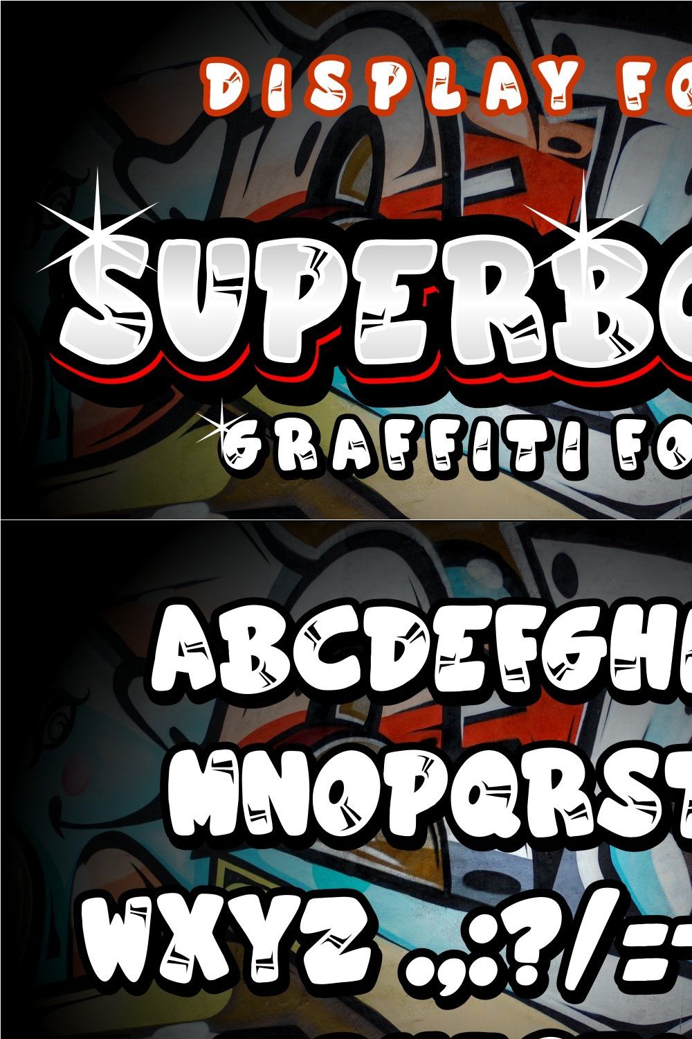 superbomb graffiti display font pinterest preview image.