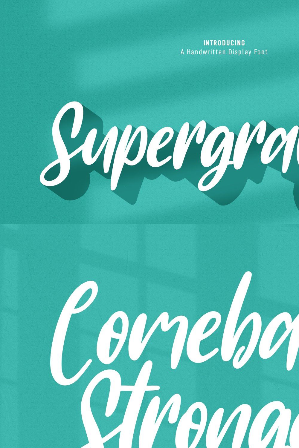 Supergravity Handwritten Font pinterest preview image.