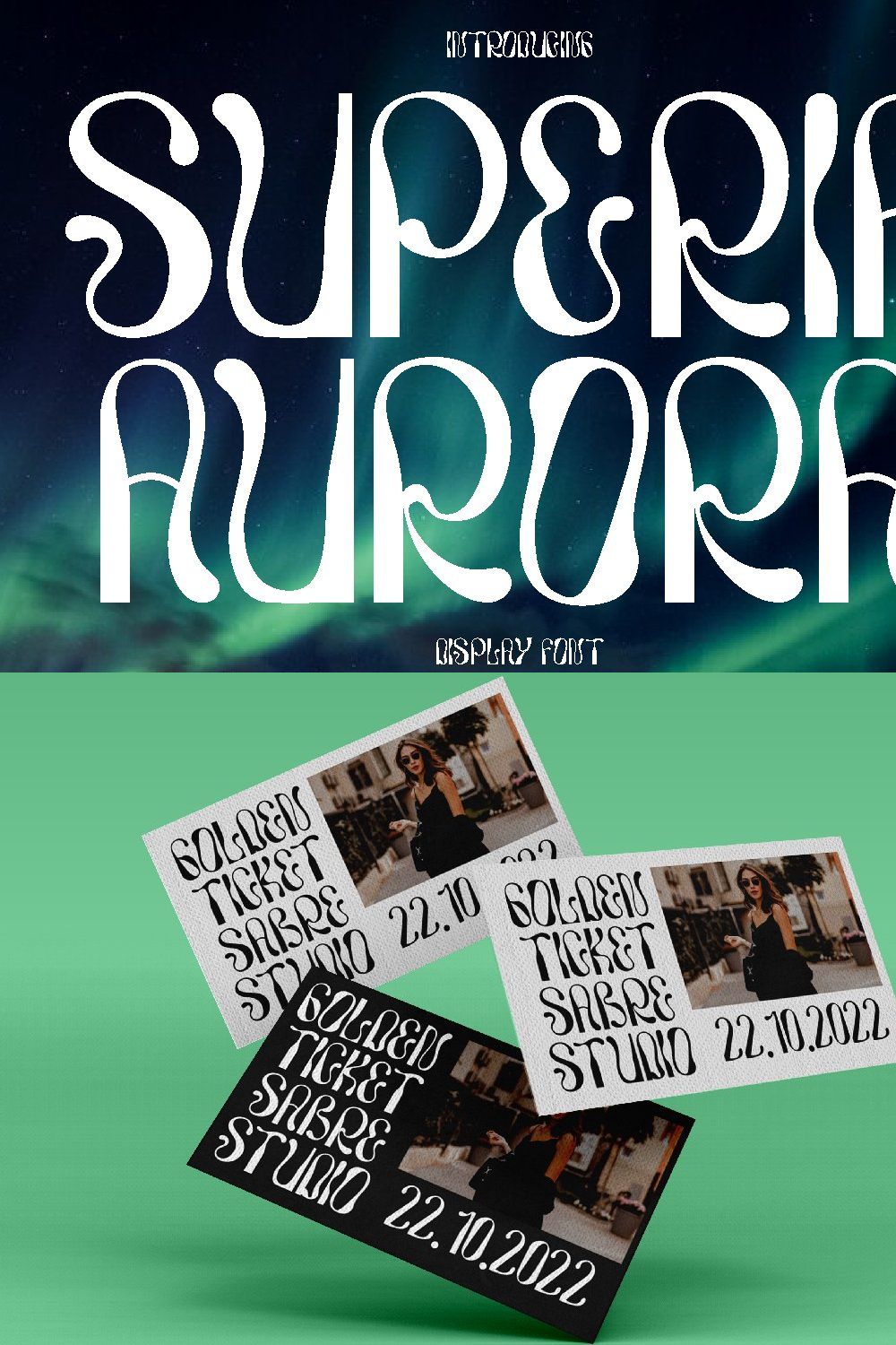 Superia Aurora - Display Font pinterest preview image.