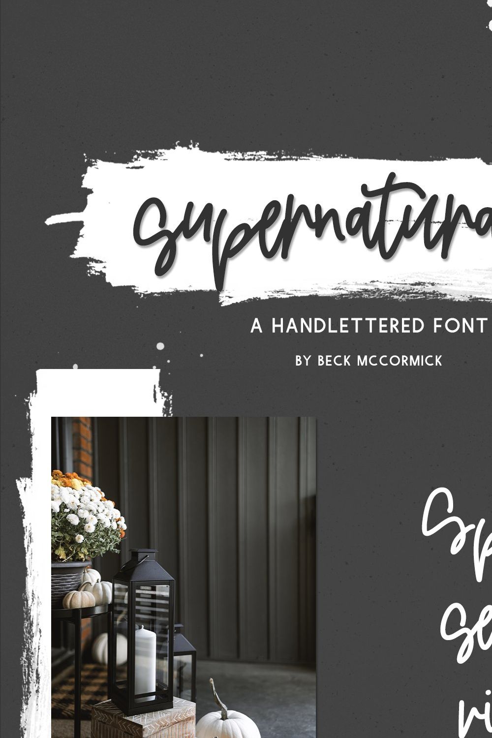 Supernaturally Font pinterest preview image.