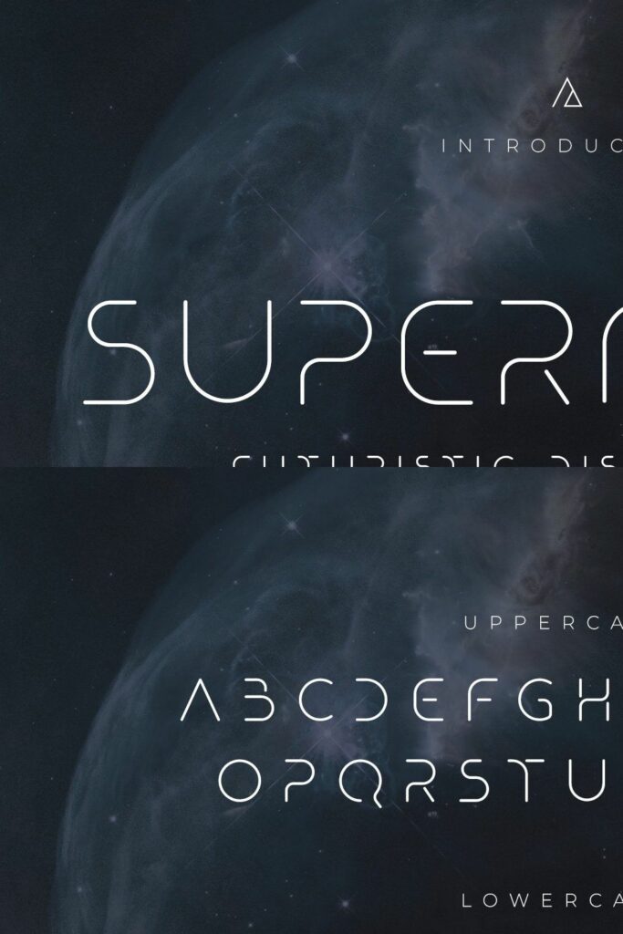 Supernova Futuristic Display Font MasterBundles