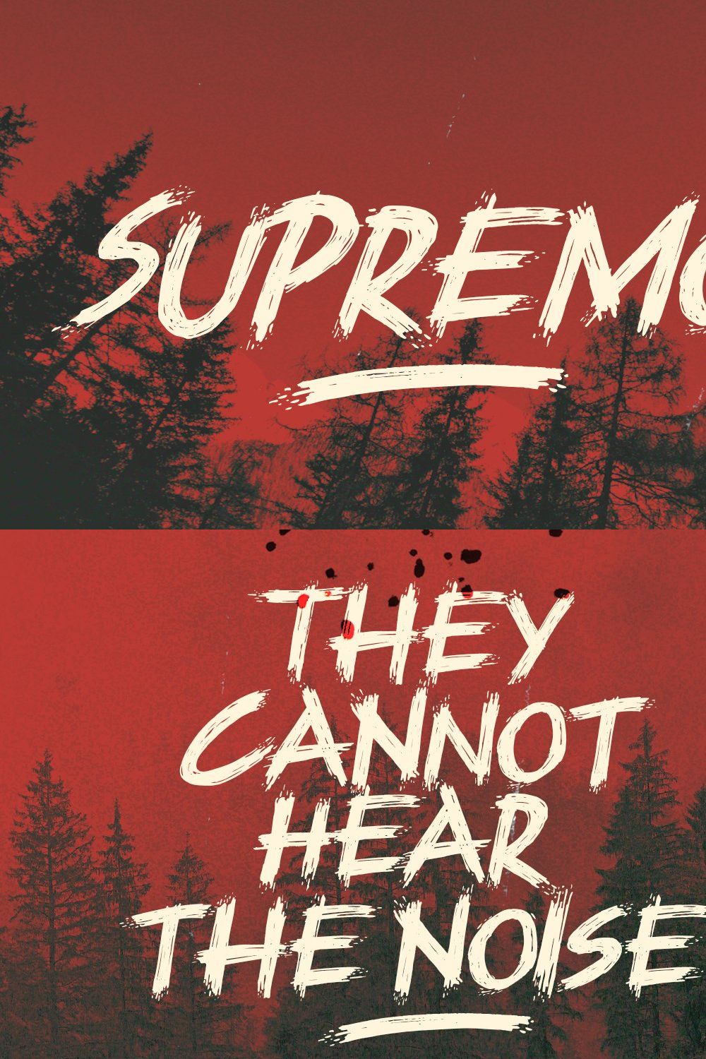 Supremo | Horror Font pinterest preview image.