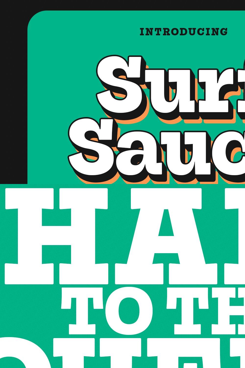 Surf Sauce Display Font pinterest preview image.