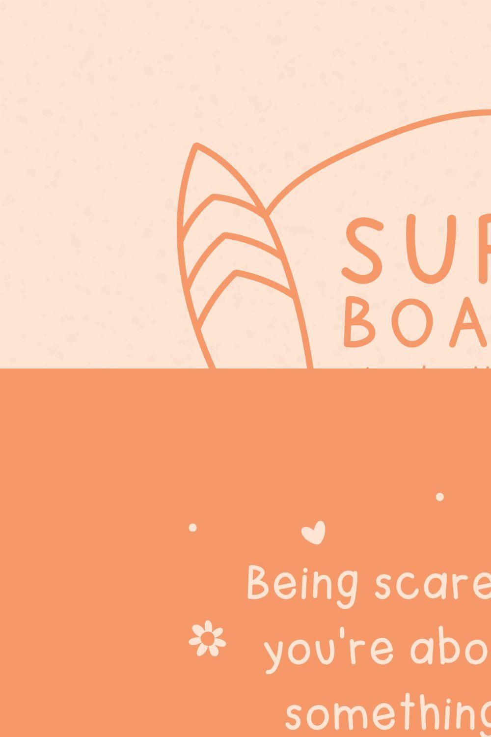 Surfboard - Handwritten font pinterest preview image.