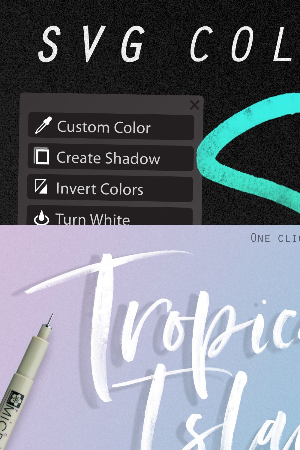 SVG Font Coloring Tool Pro pinterest preview image.