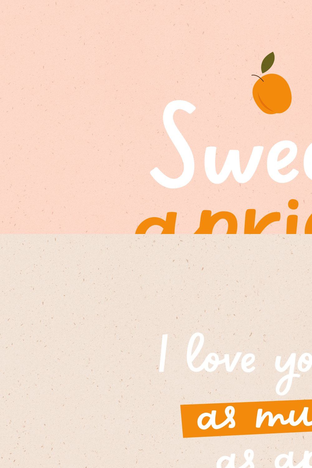 Sweet apricot | Handwritten Font pinterest preview image.