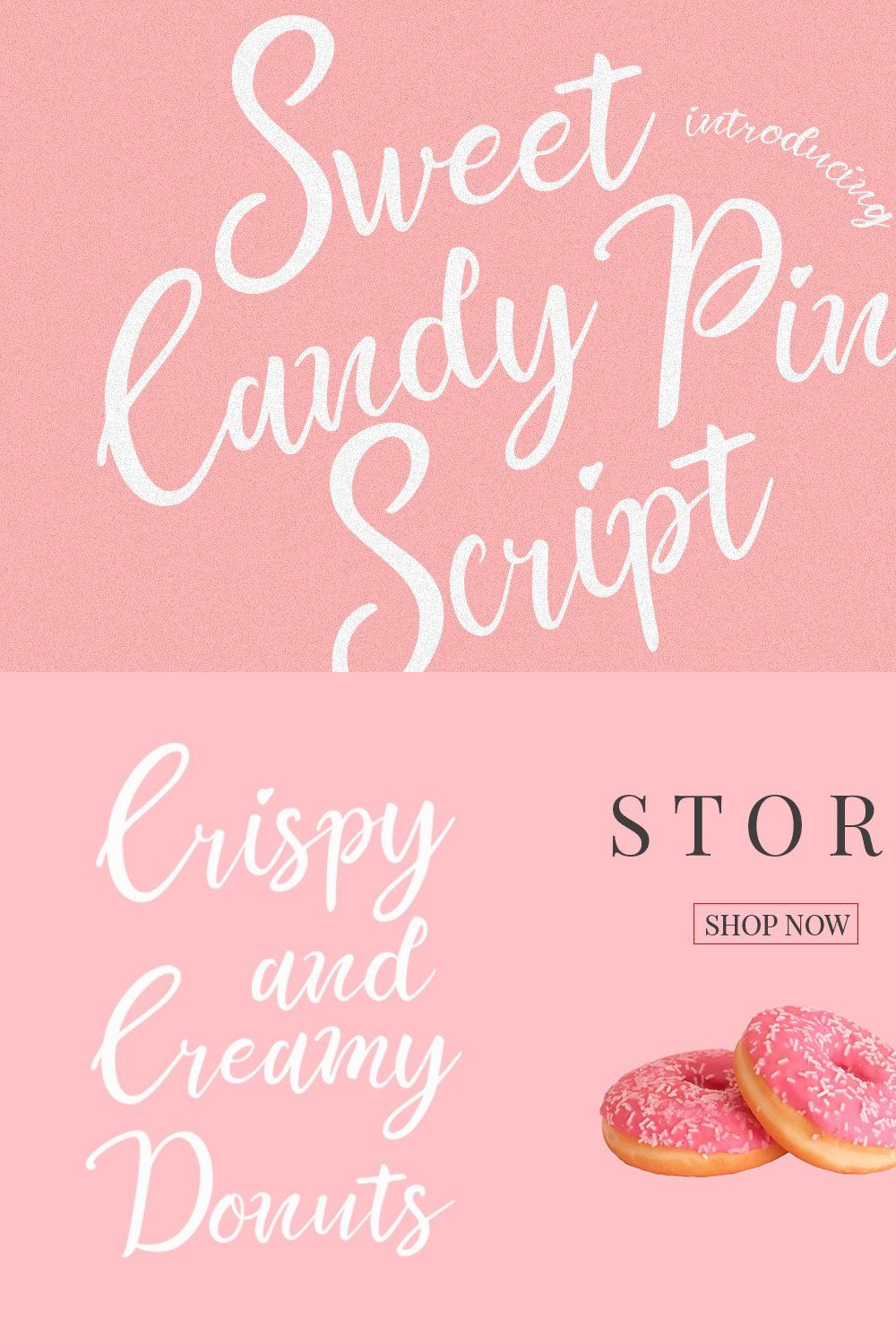 Sweet Candy Pink Script (2 layered) pinterest preview image.
