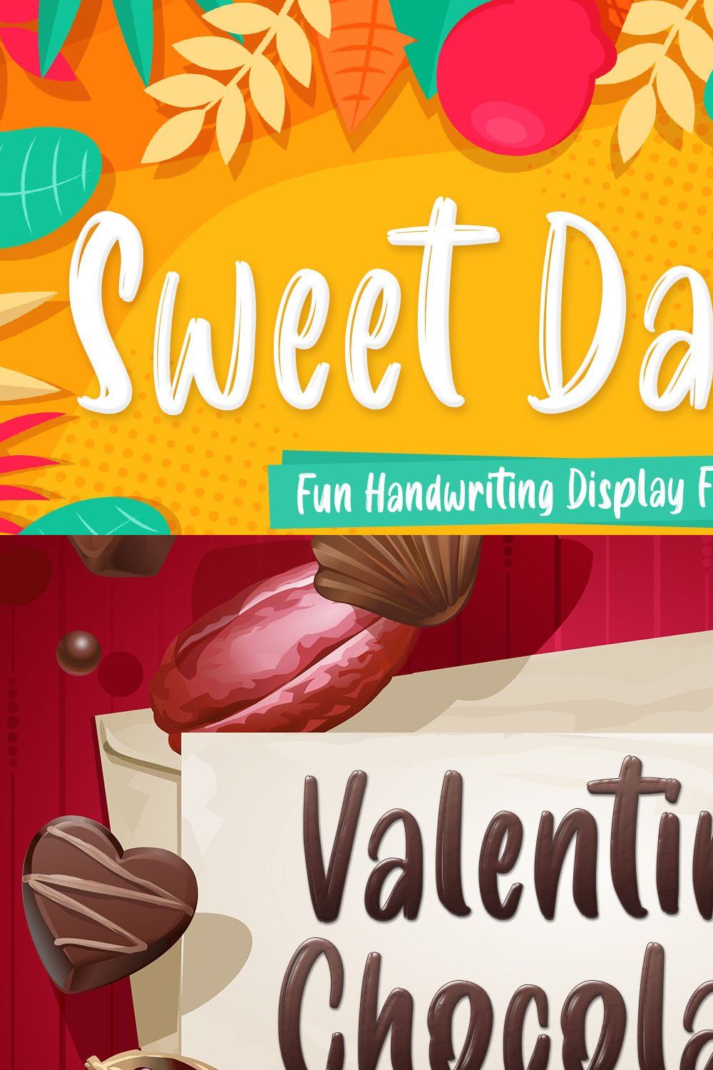 Sweet Dahlia Brush Handwriting Font pinterest preview image.