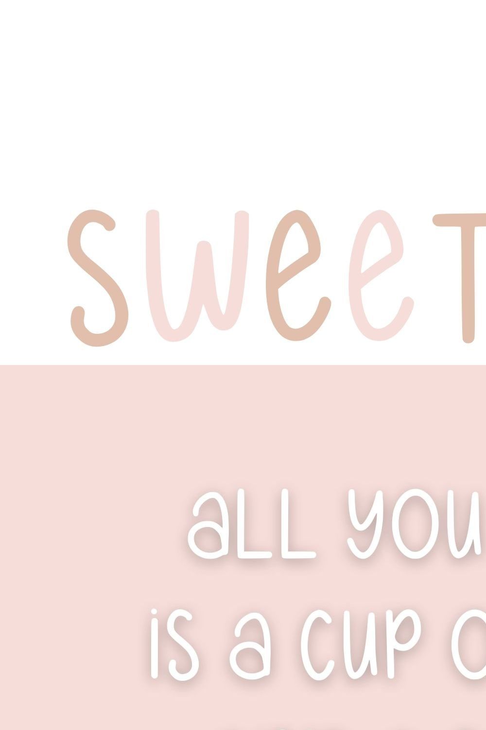 Sweet Tea Handwritten Font pinterest preview image.