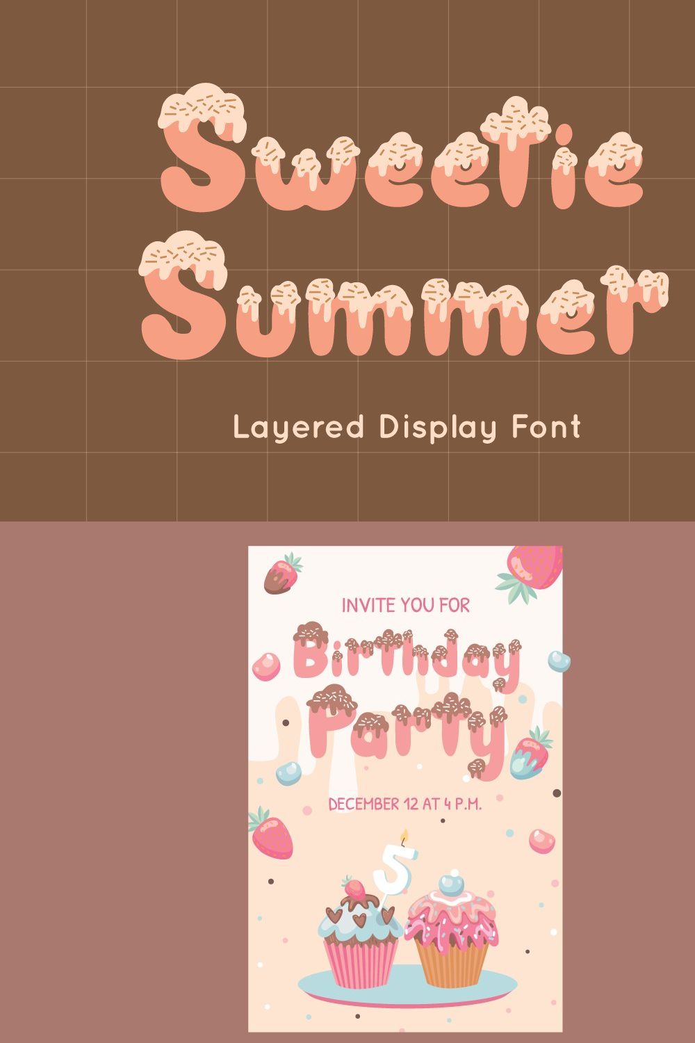 Sweetie Summer - Display Font pinterest preview image.