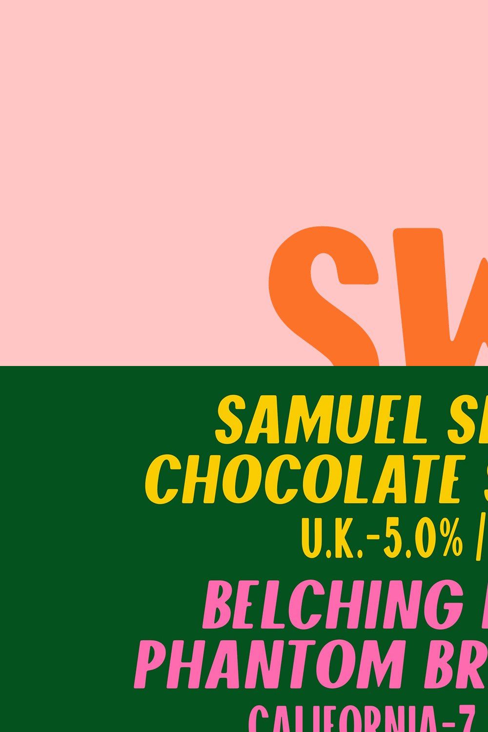 Sweety Cakes Font Family pinterest preview image.